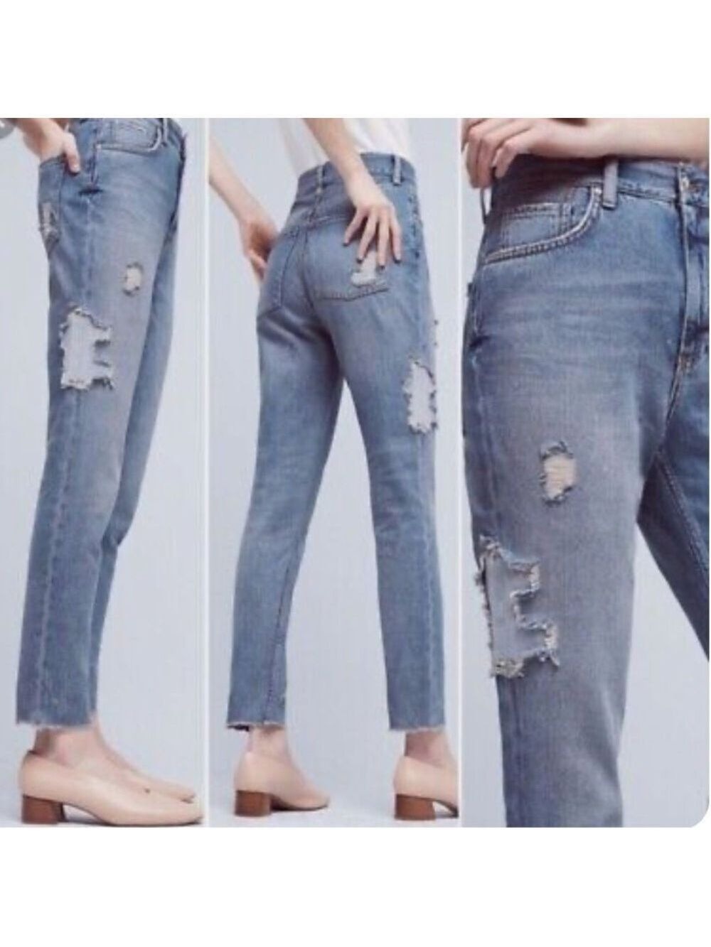 Anthropologie Pilcro and the Letterpress Tilde High Rise Cropped Jeans - Size 29